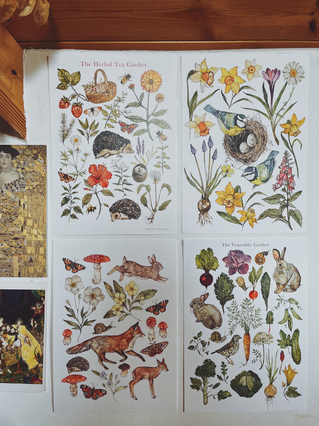 In the Garden A4 Illustration Print Pack - Etsy