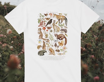 Camisetas unisex de cuello redondo con estampado de fauna silvestre