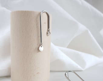 Arc earrings, disc earrings, geometric earrings, statements earrings, surgical steel earrings