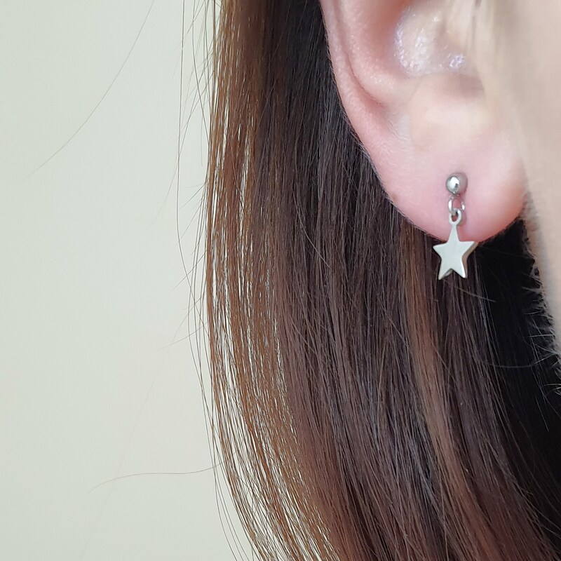 TTstyle Surgical Steel Cross Fake Ear Plug Earrings Choose Colour - Foto 8