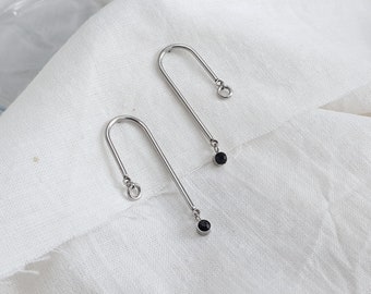 Arc earrings, disc earrings, geometric earrings, statements earrings, surgical steel earrings