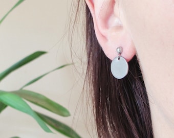 Disc earrings, stainless steel earrings, surgical steel earrings,minimal earrings, stud earrings, charm earrings, minimalist jewelry, a gift