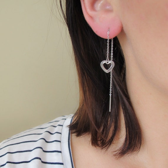 Surgical steel threader earrings deals
