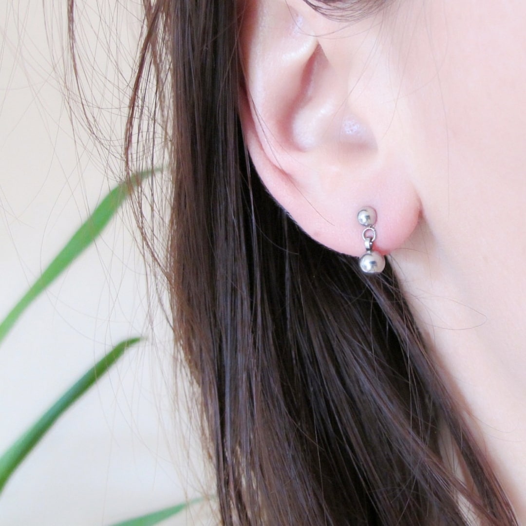 Stainless Steel Ball Earrings, Stud Earrings, Minimalist Earrings