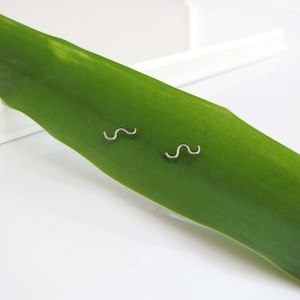 Wavy earrings, ear climbers, ear pins, surgical steel ear pins, surgical steel earrings, 316L, a gift