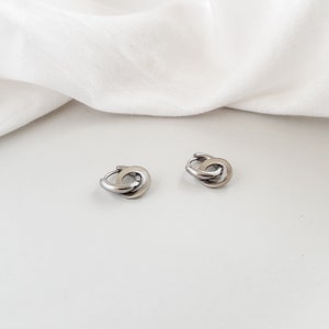 Argolas Huggie, argolas de aço cirúrgico, brincos de argola, argolas de aço cirúrgico, Kpop, brincos BST