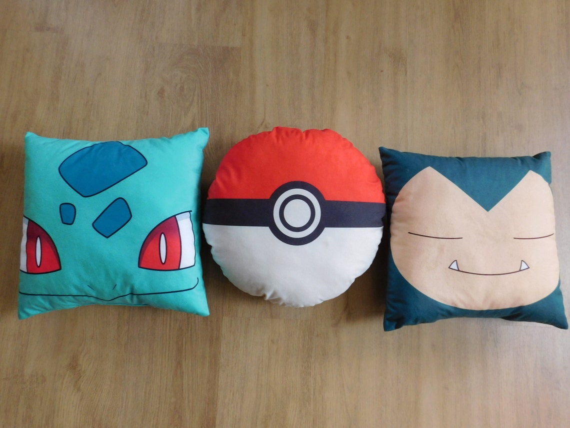 Pokemon pillow Bulbasaur Pillow Gamer pillow Etsy