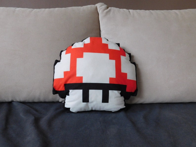 Mario Pillows Set Mario Mushroom Pillows Set 1up Pillow Etsy