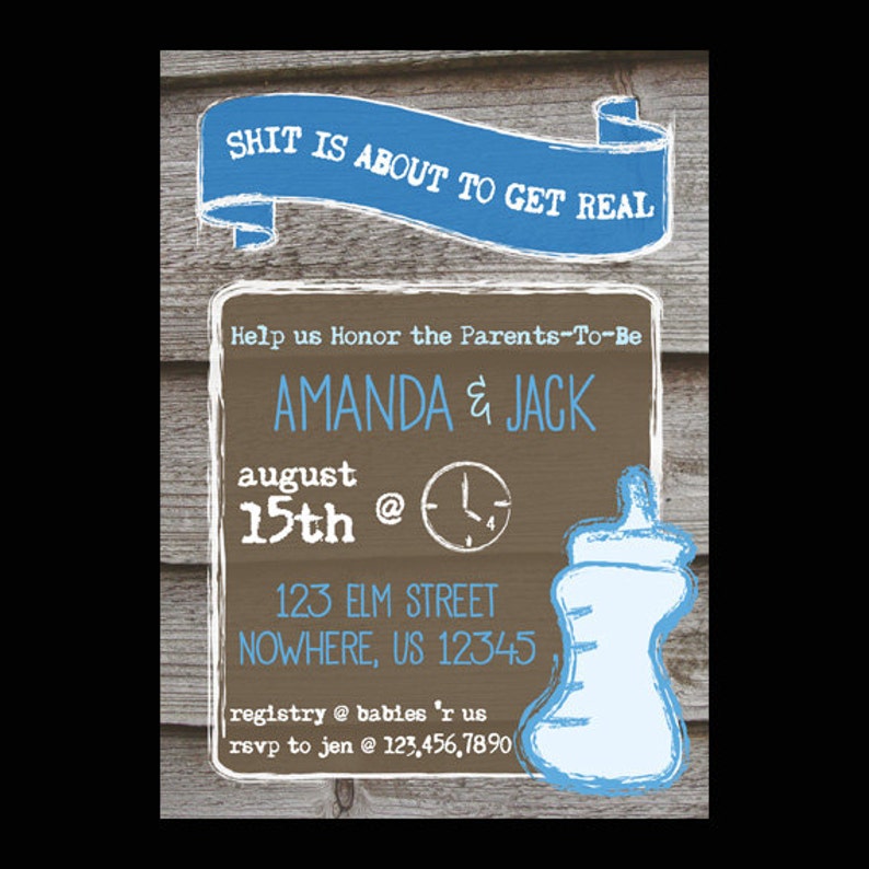 Funny Couple Baby Shower Invite Custom Invitation Baby Etsy Funny Couple Baby Shower Invite Custom Invitation Baby Etsy
