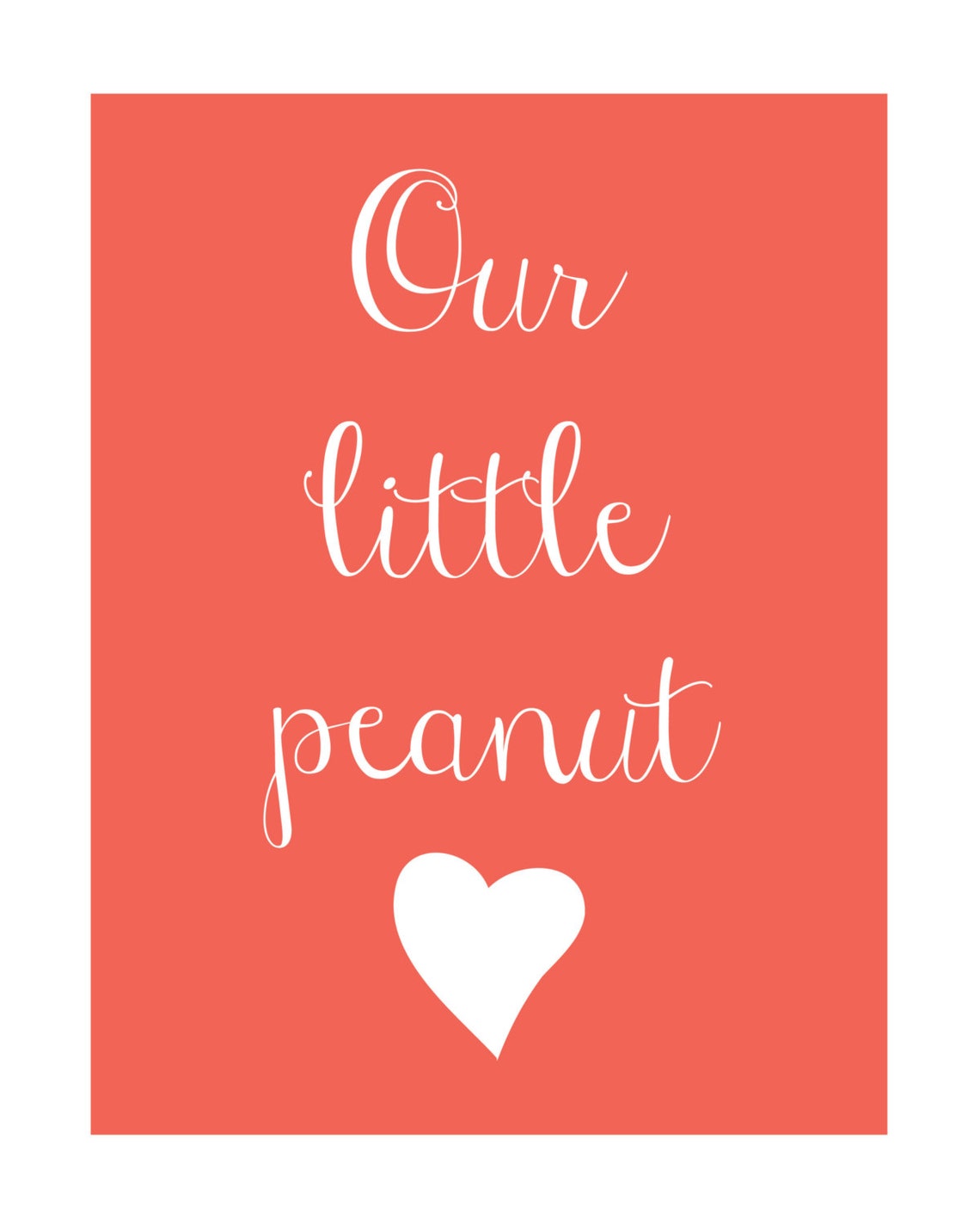Our Little Peanut Print Custom Nursery Print Nursery Print | Etsy
