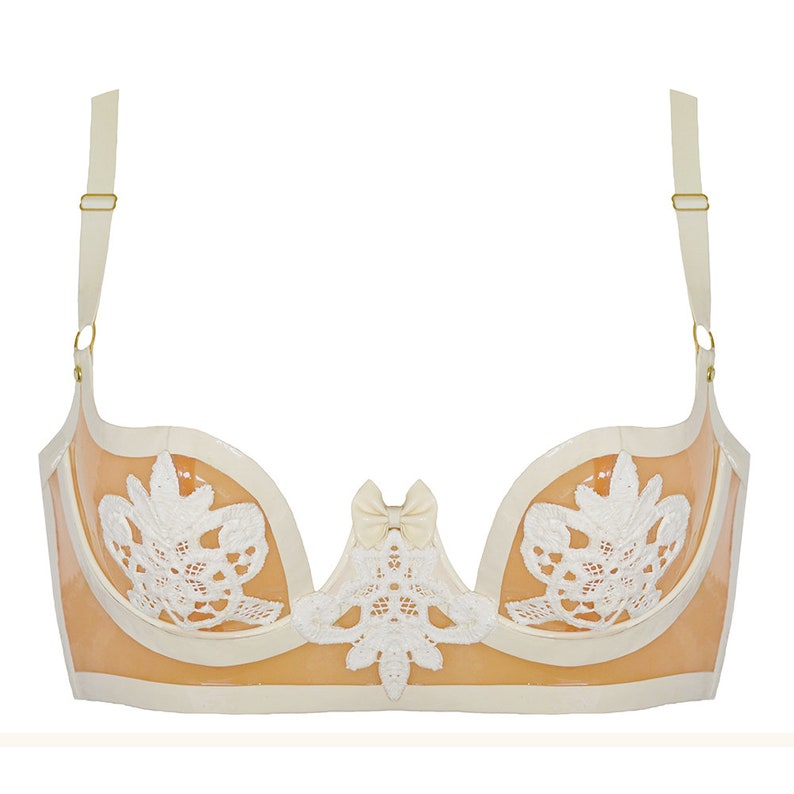 Latex Maia Bra White Latex Maia Bra White