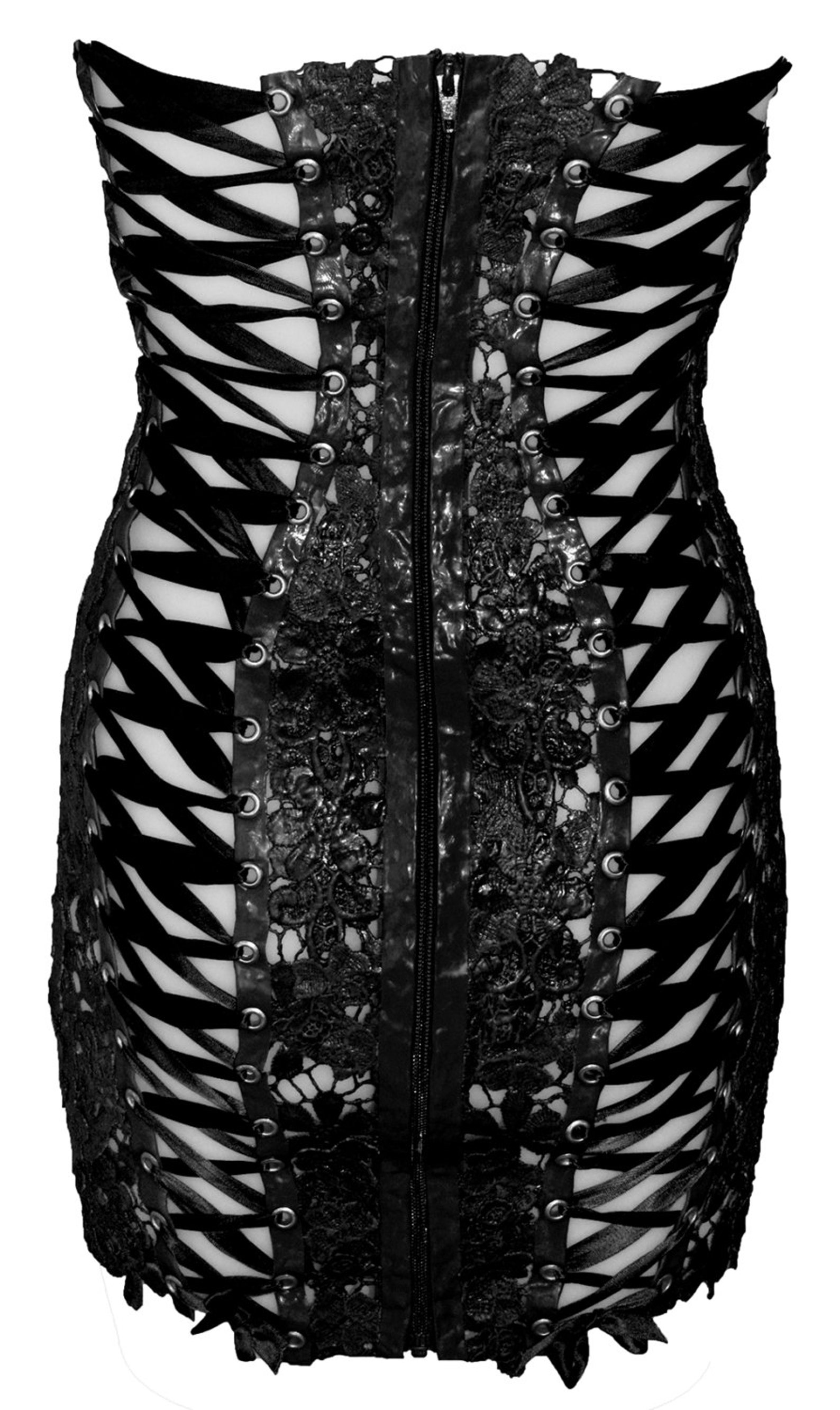 Lacetex® Black Corset Dress - Etsy