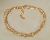 Golden anket, ankle bracelet, stretch anklet, crystal anklet, yellow anklet, beaded anklet, boho anklet, plus size anklet, beach anklet