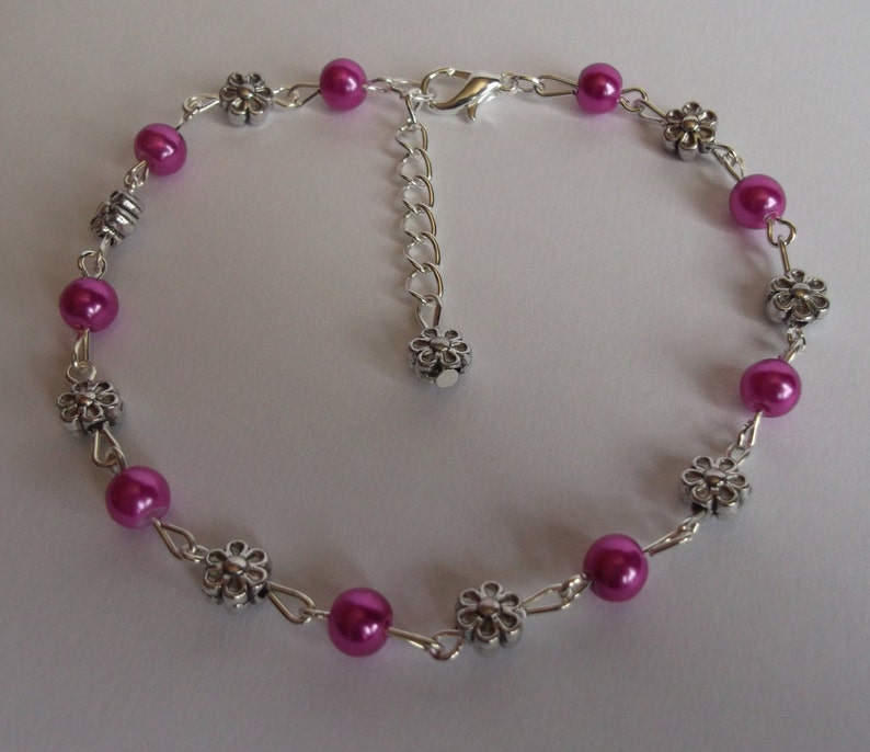 Pearl Anklet Flower Anklet Ankle Bracelet Daisy Chain Etsy