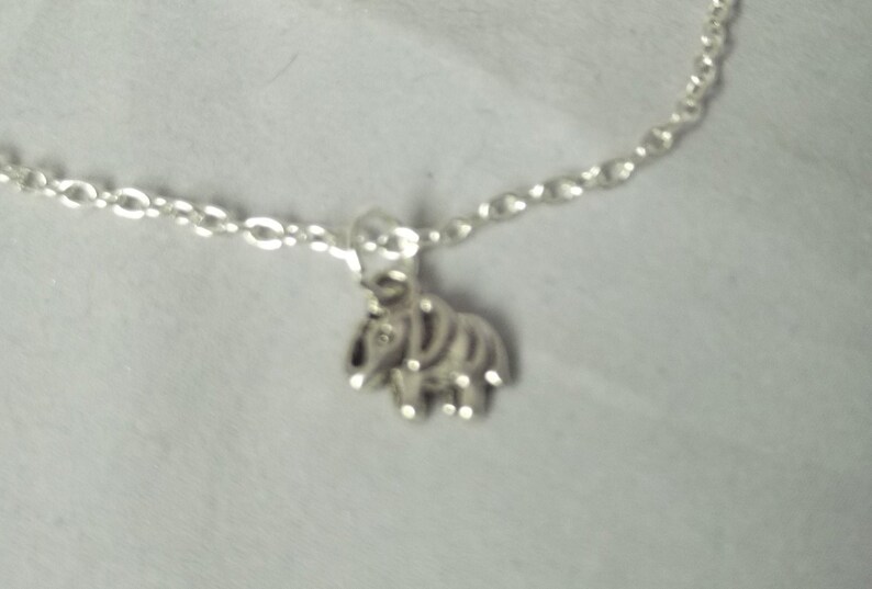 Large Anklet Elephant chain Plus Size anklet Ankle Jewellery Elephant Ankle chain Elephant Anklet Beach anklet Silver Plated Anklet