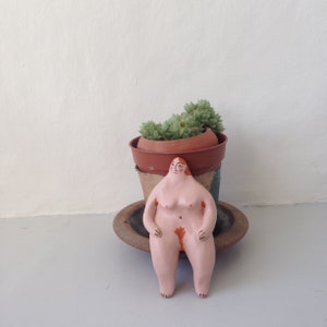 Naked Lady Figurines Body Positivity Gifts Feminist Gift Free The Nipple Unique Gift Clay Figurine Female Empowerment Gift image 1