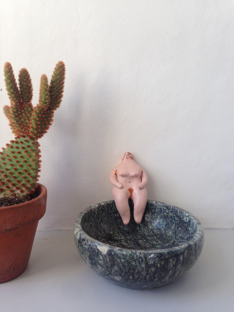 Naked Lady Figurines Body Positivity Gifts Feminist Gift Free The Nipple Unique Gift Clay Figurine Female Empowerment Gift image 5