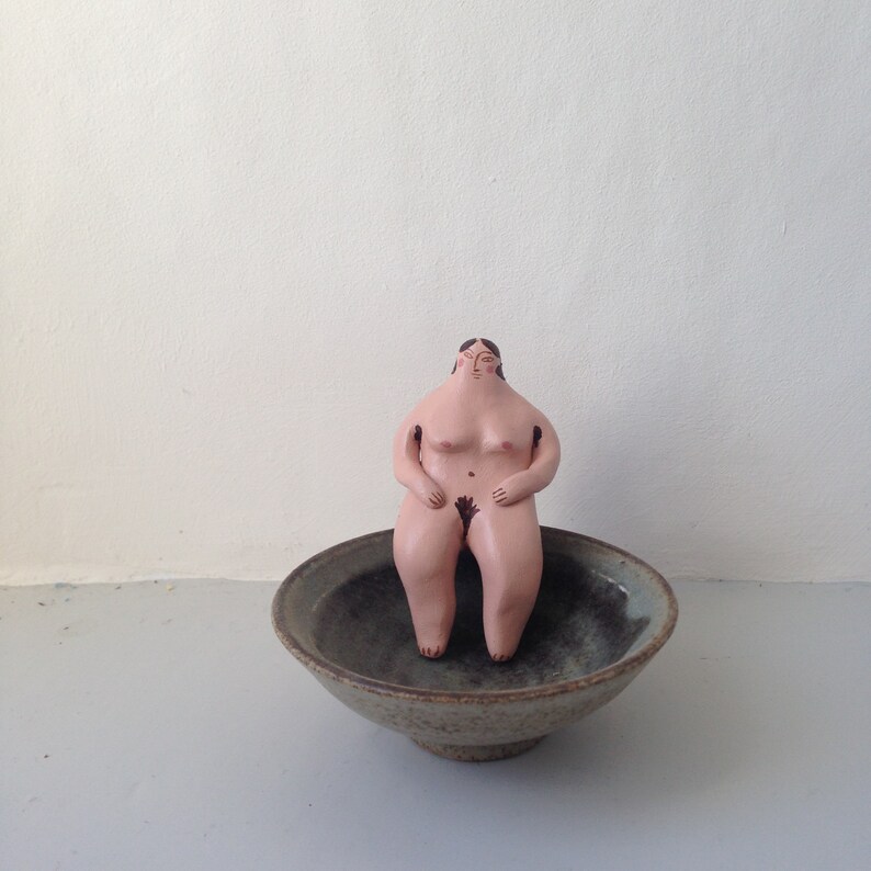 Naked Lady Figurines Body Positivity Gifts Feminist Gift Free The Nipple Unique Gift Clay Figurine Female Empowerment Gift image 8