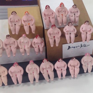 Naked Lady Figurines Body Positivity Gifts Feminist Gift Free The Nipple Unique Gift Clay Figurine Female Empowerment Gift image 9