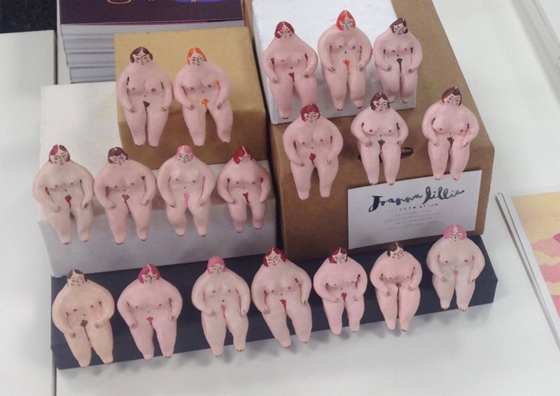 Naked Lady Figurines Body Positivity Gifts Feminist Gift Free The Nipple Unique Gift Clay Figurine Female Empowerment Gift image 9