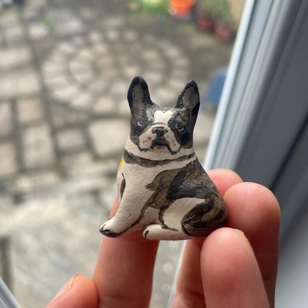 French bulldog gift | Handmade Frenchie |French bulldog present | Clay dog | Ceramic dog | Dog gift | Dog art | Pug Art | Handmade gift