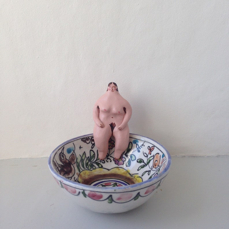 Naked Lady Figurines Body Positivity Gifts Feminist Gift Free The Nipple Unique Gift Clay Figurine Female Empowerment Gift image 3