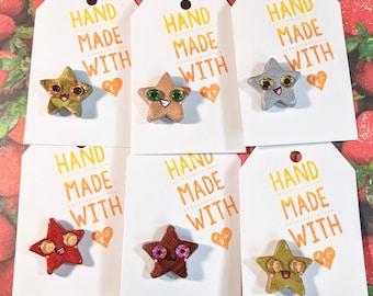 Pocket Wishing Stars! Metallic Pin buddies to wish on!