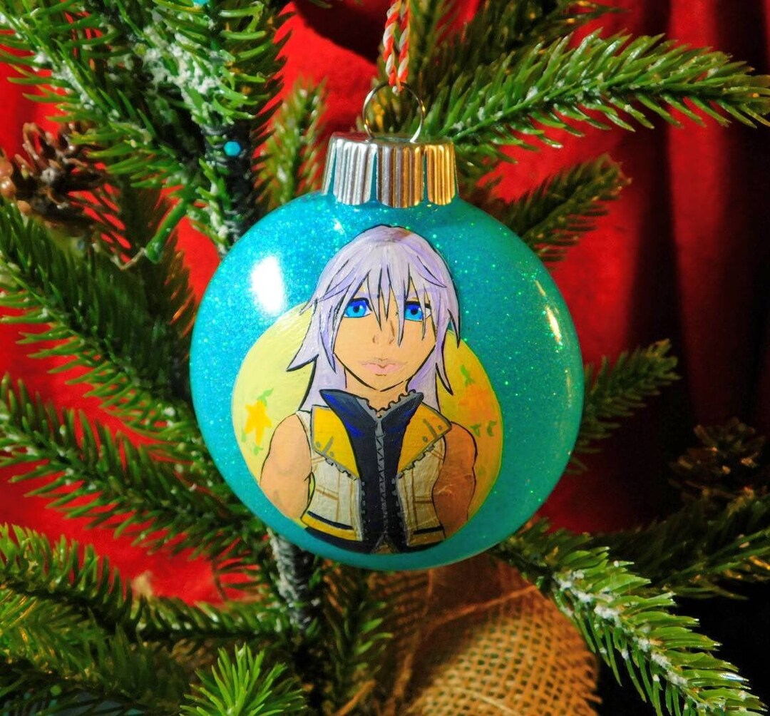 Handpainted Riku Glitter Ornament/ KH 2 Ornament - Etsy
