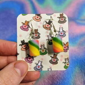 Rainbow Marshmallow Candy Earrings