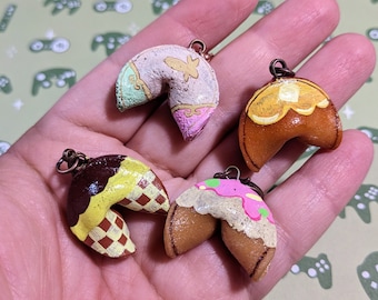 Kawaii dessert fortune cookie charm