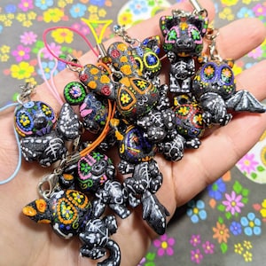 Lindos dijes de animales del Día de Los Muertos