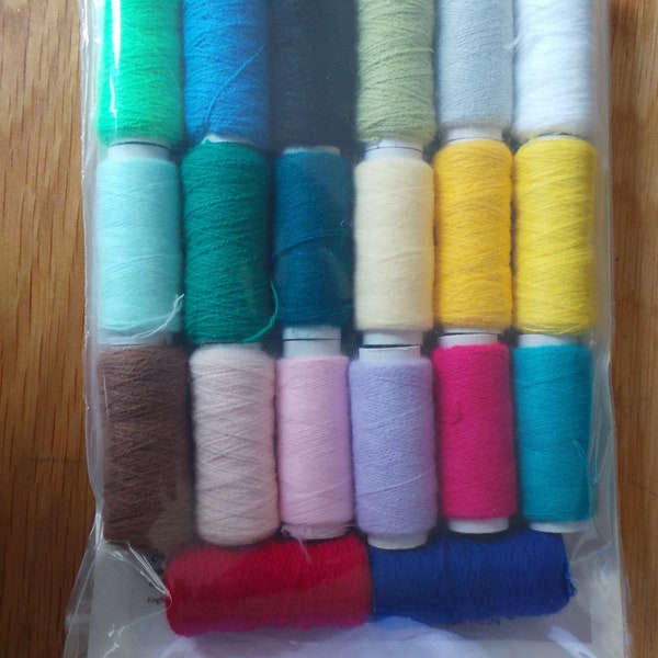 Punch Needle Embroidery Acrylic Yarn 20 Pack British Made by Webster Craft