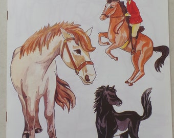 Webster Craft Horses & Ponies Iron On Embroidery Transfers