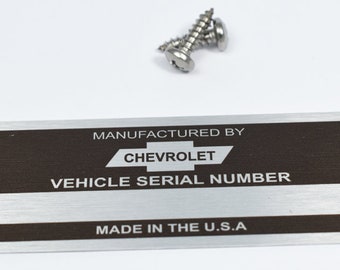 CUSTOM ENGRAVED Serial Number Data Plate ID Tag Farm Equipment Trailer New USA E - Foto 5