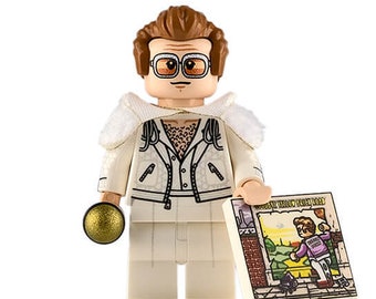 Elton John with Piano Bling Jewels Lego Custom Figure Unique Birthday Gift