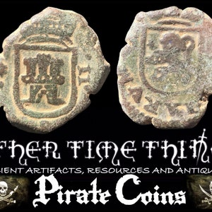 Spanish pírate cob Coín of Philip IV, Pírate Coín, cob Coín, pírate treasure, maravedi, resello, ancient Coín, antique Coín, skull Coín,