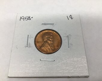 1958 Lincoln Cent coin no 6030