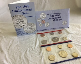 1992-1998 U S MINT SILVER PROOF SET BOX AND COA FREE SHIPPING