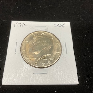 1972 Kennedy Half Dollar coin no. 11595