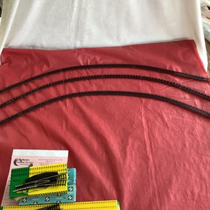 3 Pieces - N-Gauge Model Railroad Train Curved Track- Each Piece is Approx. 28 Inches Long if Measured n a Straight Line