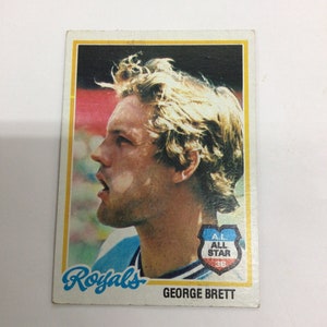 Original Vintage 1978 Topps Baseball George Brett, A.L. All Star, Card No. 100, Kansas City Royals , Sports Card