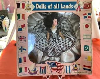 Collection of 8 Dolls Representing Worldwide Countries-ranging in