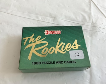 1989 Donruss Factory-Sealed Flip-Top Box of 56 Baseball Cards - “The Rookies” - Also Incl 15 Piece Warren Spahn Puzzle - Box No 2