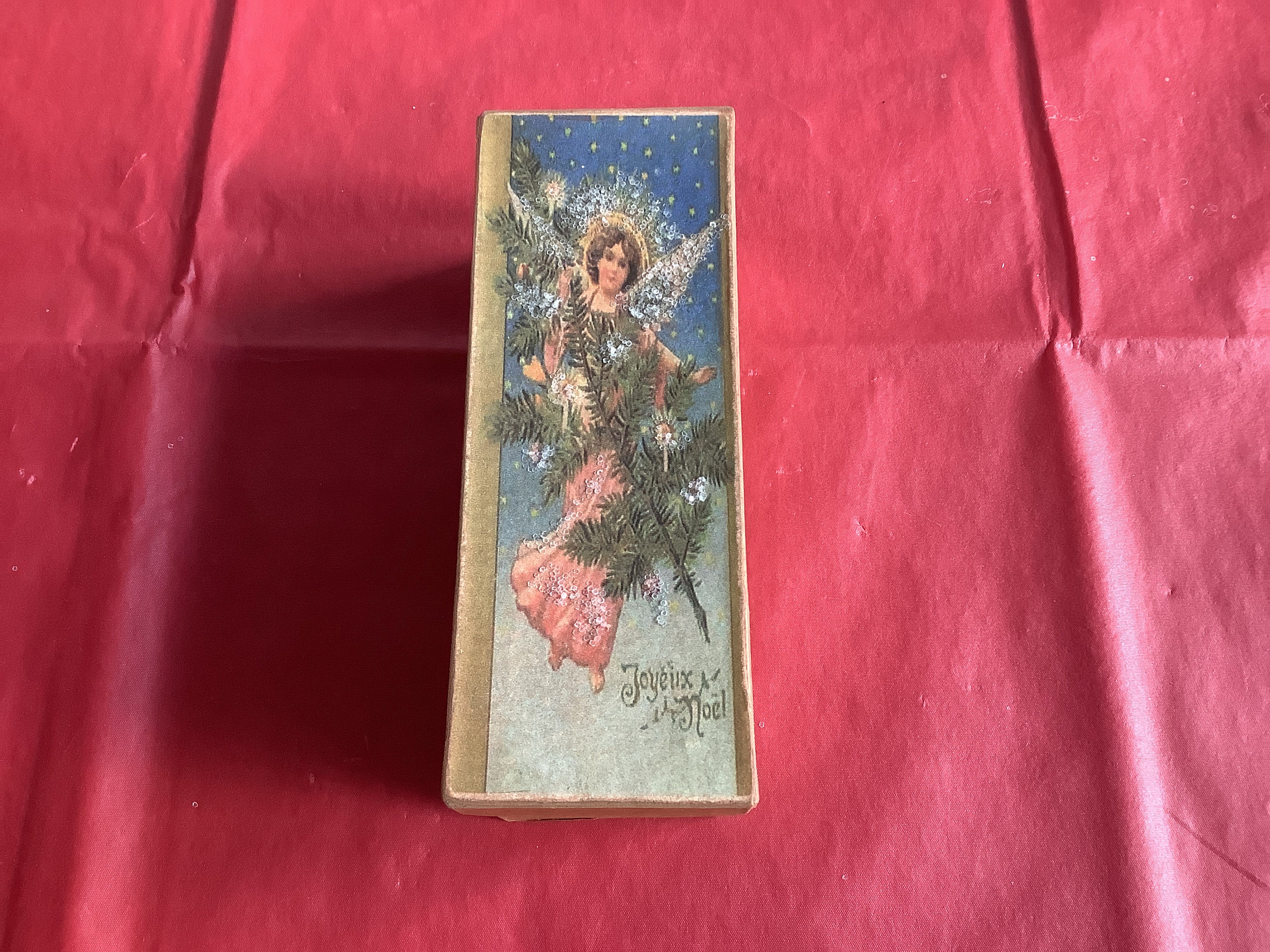 Christmas Folk Art Box - Cheryl Slifer - “joyeux a Noel” - 2”T X