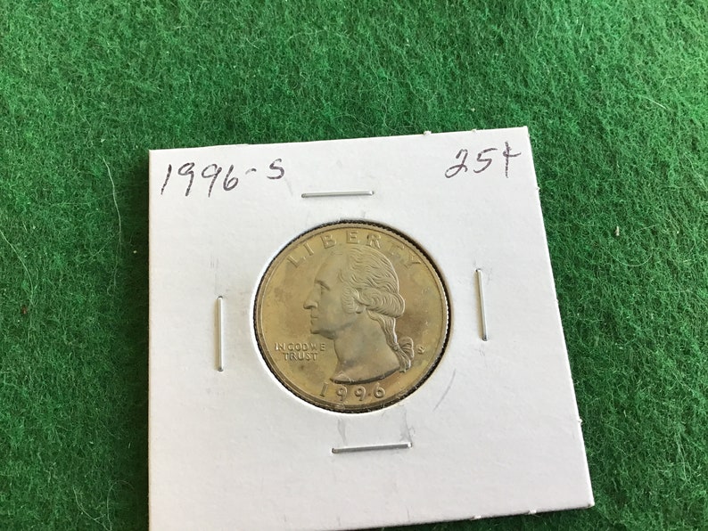 In a Protective 2x2 1996-S Quarter Coin No 3599
