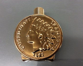 Indian head penny decanter for aftershave