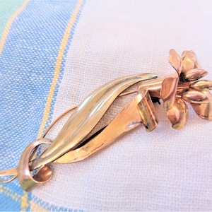 Beautiful Vintage Retro Sterling Gold Wash Large Calla Lily Brooch/Pin