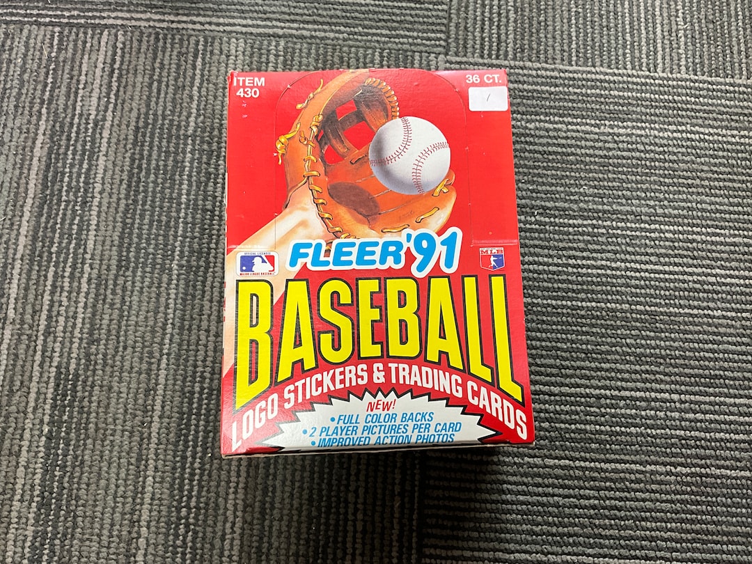 1991 Fleer Baseball Unopened Box of 36 Sealed Packs Box 1 Etsy