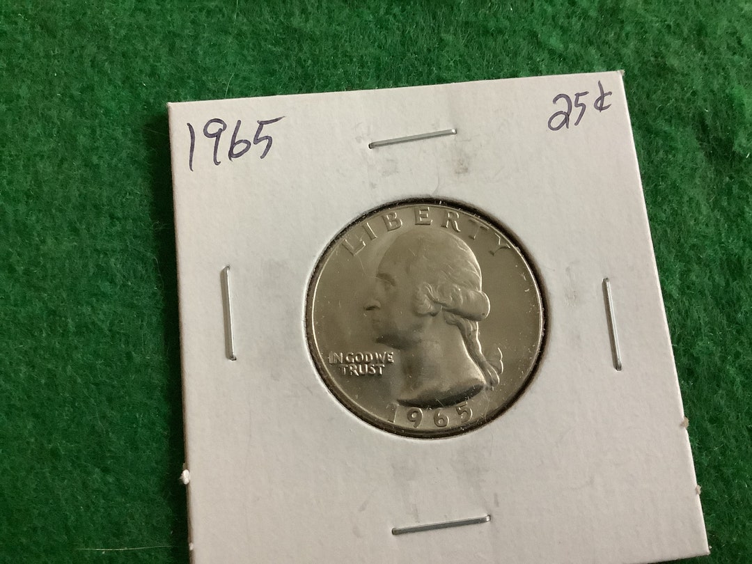 1965 Quarter Dollar Coin No 13705 in a Protective 2x2 Etsy