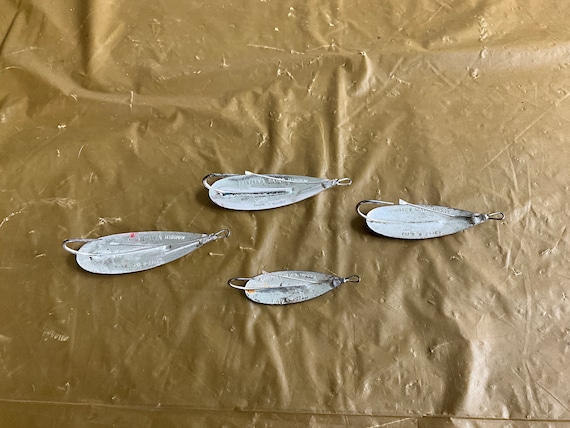 Cuillère Pêche Vintage Weedless Silvertone Dorée Avec Boîte Environ 2,75 Pouces